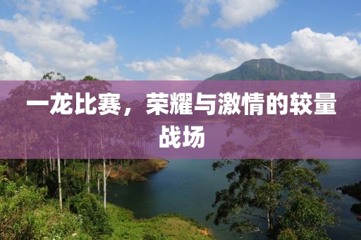 一龍比賽，榮耀與激情的較量戰(zhàn)場(chǎng)
