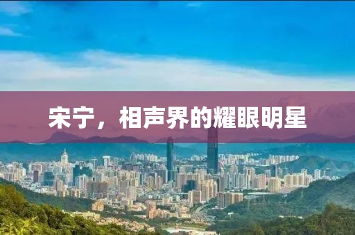 宋寧，相聲界的耀眼明星