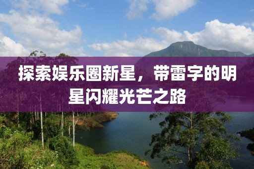 探索娛樂(lè)圈新星，帶雷字的明星閃耀光芒之路
