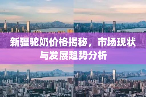 新疆駝奶價(jià)格揭秘，市場現(xiàn)狀與發(fā)展趨勢分析